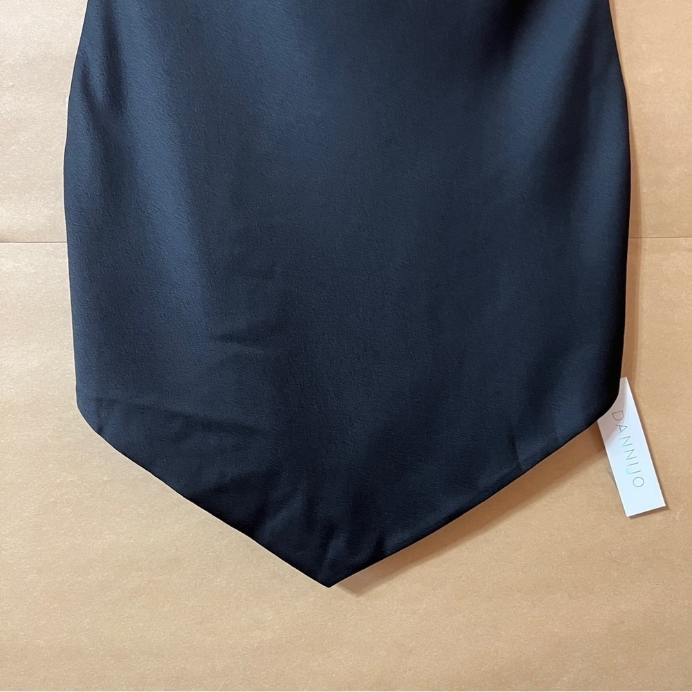 DANNIJO | NWT Noir Halter Scarf Top Tie Neck Open Back Top Satin Crepe Size M - Picture 7 of 15